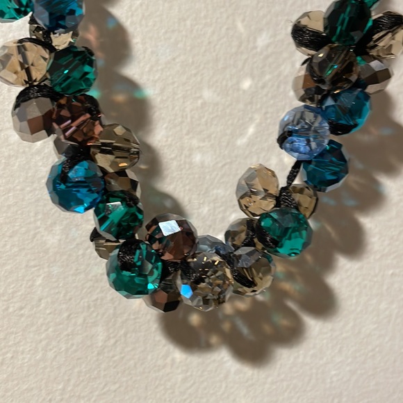 LOFT Blue and Black Beaded Necklace - Picture 6 of 10